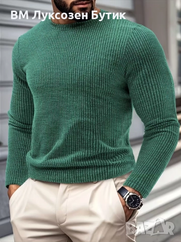 МЪЖКИ ЛУКСОЗЕН ПУЛОВЕР – ВИСОКО КАЧЕСТВО, СТИЛ И ТОПЛИНА ЗА ЗИМАТА, снимка 4 - Пуловери - 52678522
