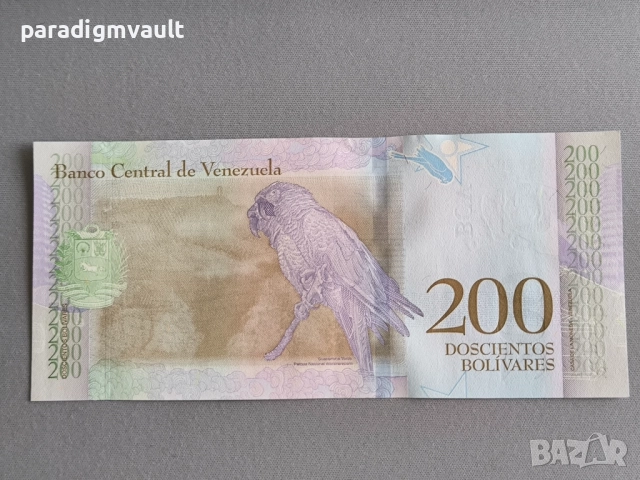 Банкнота - Венецуела - 200 боливара UNC | 2018г., снимка 4 - Нумизматика и бонистика - 52771370