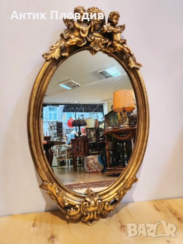 Овално декоративно огледало с ангелчета, снимка 6 - Огледала - 52737705