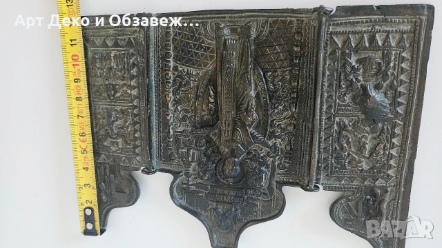 Икона Трептих 19 век, снимка 11 - Икони - 53751481