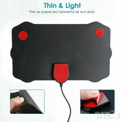 Вътрешна антена за цифрова HDTV - 28 Дб, снимка 5 - Приемници и антени - 52529086