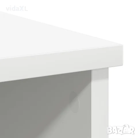 vidaXL Бюфет с чекмеджета, бял, 101x35x76 см, инженерно дърво, снимка 10 - Бюфети - 56148261