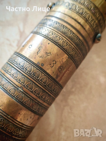 Стара Много Голяма Бронзова Мелница Османска Тугра  Дължина 30 см., снимка 2 - Антикварни и старинни предмети - 53635900