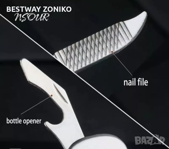    Миниатюрен джобен нож с ключодържател за оцеляване.      Multifunctional   survivol  keychain, снимка 3 - Ножове - 42133505