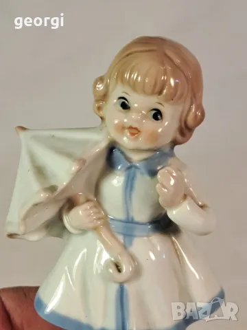 порцеланова фигурка момиче с чадър 19/4, снимка 3 - Антикварни и старинни предмети - 49167754