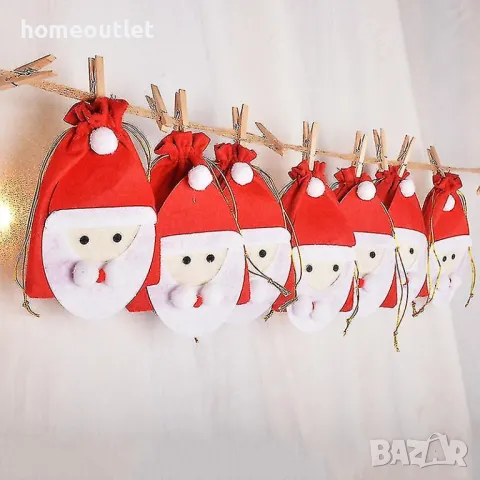 ПРОМОЦИЯ Коледен адвент календар с торбички от филц, X0017J5VGT, снимка 3 - Коледни подаръци - 48392870