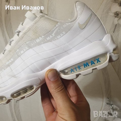 оригинални маратонки  NIKE AIR MAX 95 ULTRA White  номер 42-42,5, снимка 17 - Маратонки - 40186263