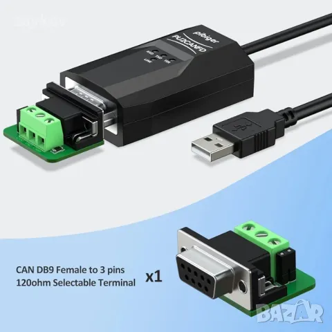 USB2CANFD USB към CAN конвертор адаптер USB2CAN USB2CANFD USB2CANFD USB2CANFD-X2 До 12Mbps, снимка 3 - Кабели и адаптери - 47681134