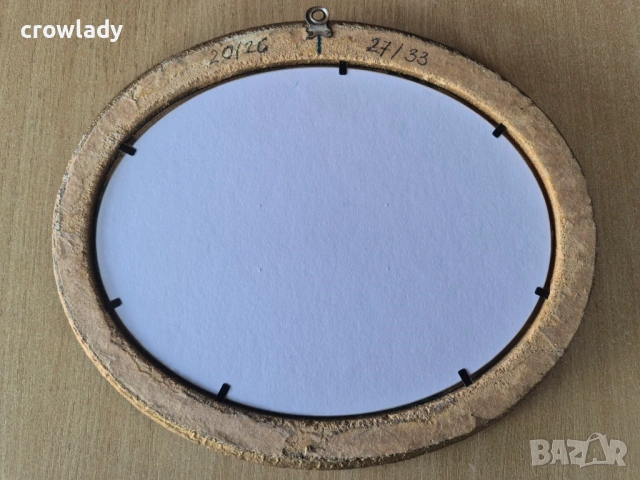 Барокова златна дървена овална рамка за гоблен картина огледало 12, снимка 5 - Картини - 53510538