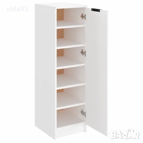 vidaXL Шкаф за обувки, бял, 30x35x100 см, инженерно дърво, снимка 6 - Скринове - 56147951