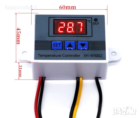 Терморегулатор, термостат, термореле за инкубатор, термоконтролер W3002, снимка 3 - Друга електроника - 41721933