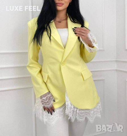 ✨Дамски Сака с Дантела , снимка 3 - Сака - 53686608