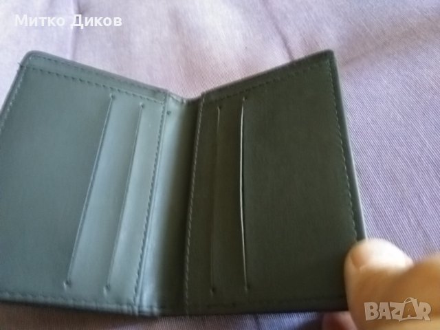 Портфейлче калъвче ново за карти и документи-Аз съм Левски естествена кожа 125х80мм, снимка 5 - Футбол - 41713849