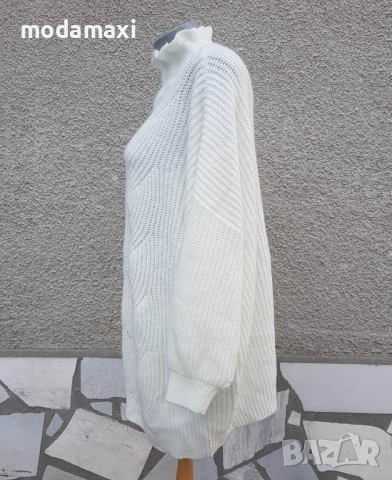 7XL Нов  пуловер Kiabi в бяло, снимка 3 - Блузи с дълъг ръкав и пуловери - 52241806