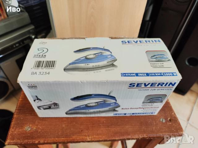 НОВА! Немска туристическа ютия Severin BA 3234 В перфектно техническо и визуално състояние., снимка 2 - Ютии - 52006827