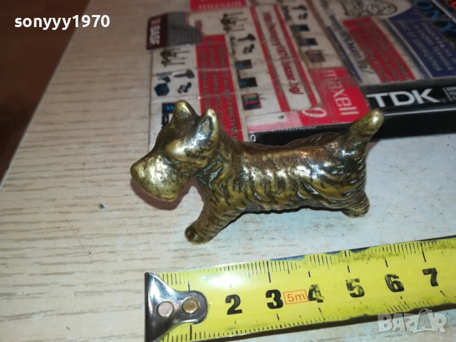 ЗАЯВЕНО-Шотландски териер-КУЧЕ МЕД МЕСИНГ-ВНОС ФРАНЦИЯ 0609251636, снимка 7 - Антикварни и старинни предмети - 51626370