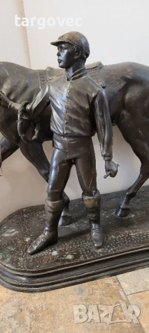 масивна бронзова фигура статуетка, снимка 3 - Антикварни и старинни предмети - 50962963