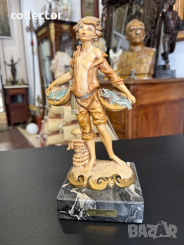 Италианска статуетка „Младият рибар" - Amilcare Simonetti No7969