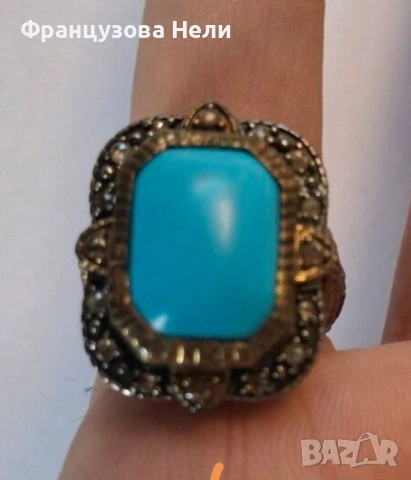 Старинен пръстен с диаманти, снимка 2 - Пръстени - 53821974