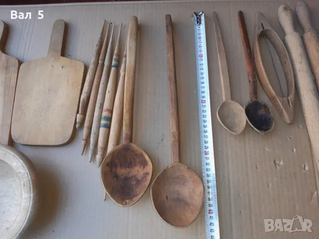 Стари дървени вретена , лъжици, копаня, точилки , дъски и др, снимка 4 - Антикварни и старинни предмети - 56173168