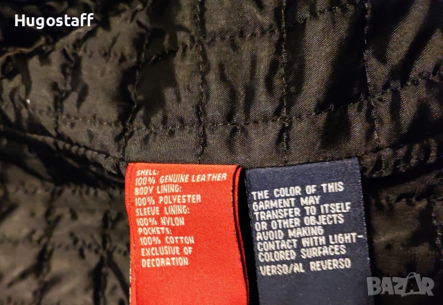 Tommy Hilfiger Винтидж Мъжко кожено яке моторджиско Cafe Racer M/L, снимка 13 - Якета - 52896396