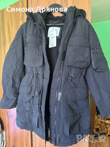 Дълга парка Бершка, размер XS мека от вътре , само пробвана ,цена 40 лева ., снимка 2 - Якета - 52239106