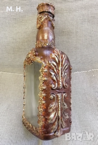 Ръчно декорирана бутилка , снимка 4 - Декорация за дома - 52863110