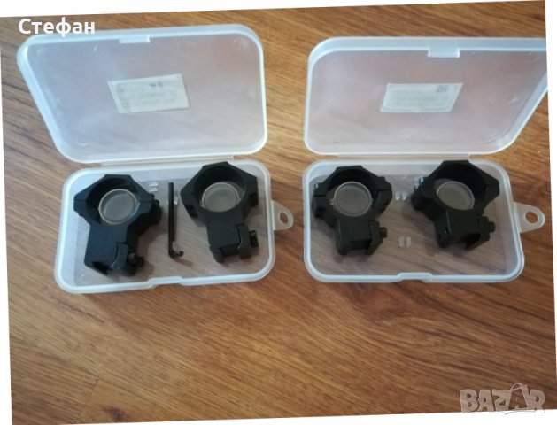 Монтажи рингове за оптика 30мм и 1" 25.4мм, снимка 8 - Оборудване и аксесоари за оръжия - 38710378