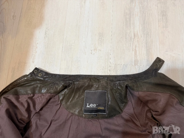 Оригинално мъжко кожено яке Lee, снимка 9 - Якета - 52314955