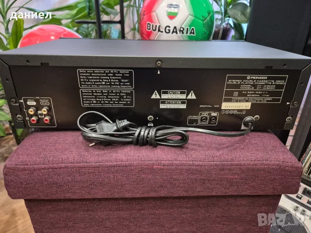 Японски двукасетен дек PIONEER CT-W503R от 1994 г. с добър външен вид и без надрасквания, снимка 8 - Декове - 56155374
