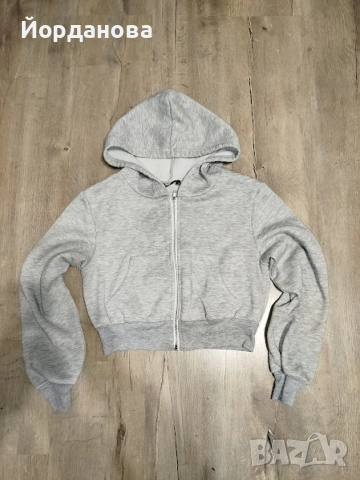 SHEIN Къс суичър с цип, снимка 2 - Суичъри - 53204897