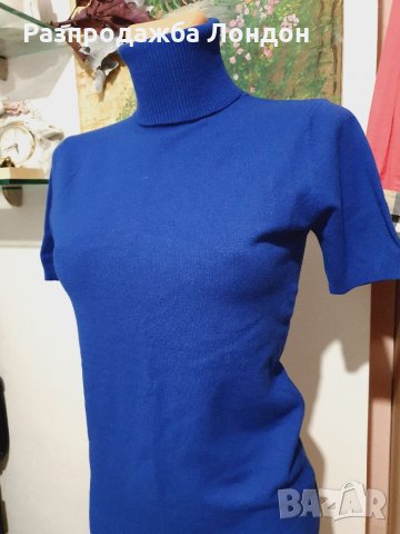 Нов лек пуловерче, турско син, ластичен.рС, снимка 2 - Блузи с дълъг ръкав и пуловери - 34241735