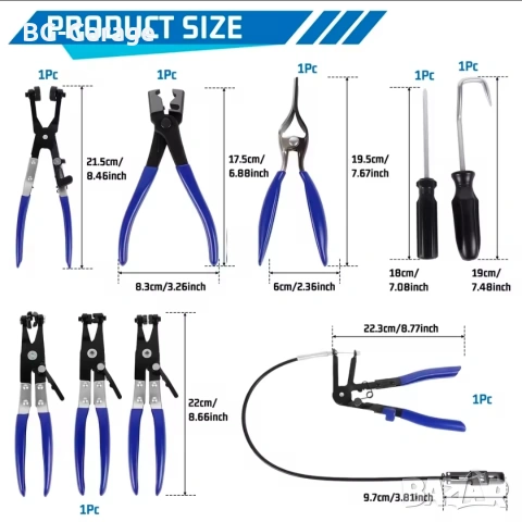 Комплект клещи за водни скоби