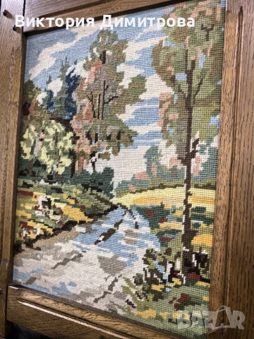 Гоблен "На реката" , снимка 4 - Гоблени - 50473249