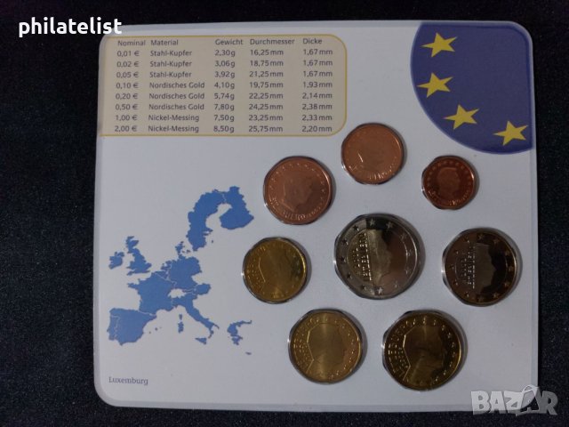 Люксембург 2002 - Евро сет - комплектна серия от 1 цент до 2 евро, снимка 2 - Нумизматика и бонистика - 44296989