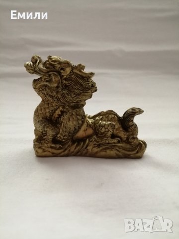 Комплект сувенири статуетки китайски дракони в бронзов цвят, снимка 8 - Статуетки - 44466254