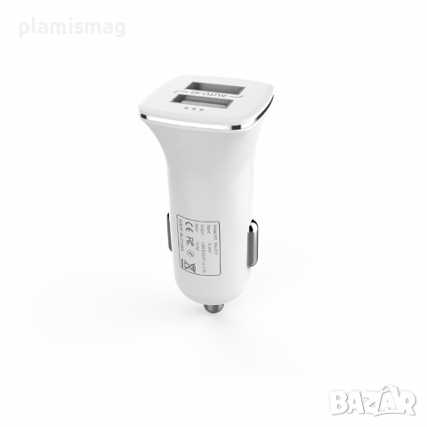 Зарядно устройство за кола DeTech, DE-C01i, 5V/2.4A, 12/24V, С Lightning кабел, 2 x USB, Бял, снимка 5 - Зарядни за кола - 36286846
