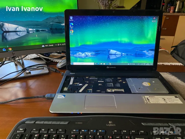 Работещ лаптоп Gateway 15.6" (8GB RAM/500GB) + Оригинално зарядно – Идеален за настолен или части