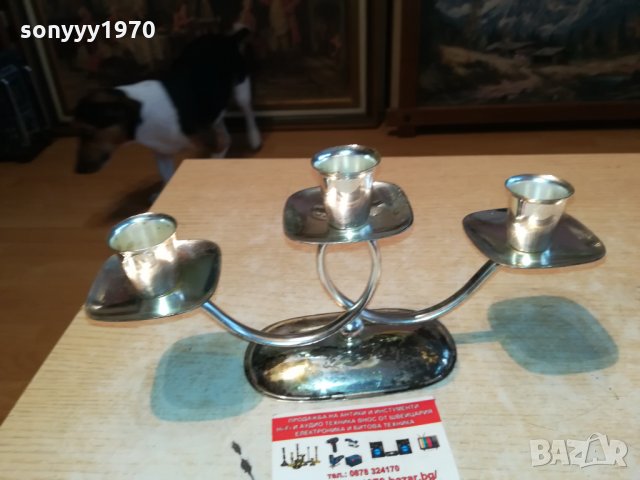 КРАСИВ СВЕЩНИК ОТ ГЕРМАНИЯ 0802221902, снимка 3 - Антикварни и старинни предмети - 35720989