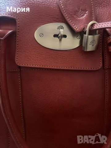 Дизайнерска голяма чанта Mulberry от естествена кожа. Като нова, снимка 2 - Чанти - 49726894