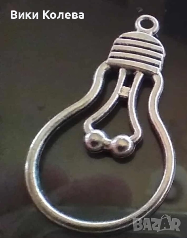 метална висулка – "Електрическа крушка", снимка 2 - Арт сувенири - 51960041