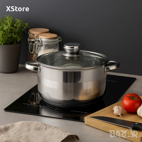 Тенджера Voltz Индукция, Неръждаема стомана, снимка 2 - Съдове за готвене - 52507677