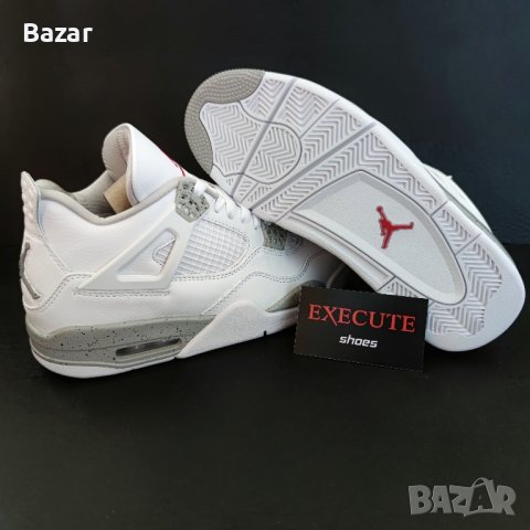 Nike Air Jordan 4 Retro White Oreo Нови Оригинални Обувки Размер 41 Номер Бели , снимка 14 - Кецове - 41681464
