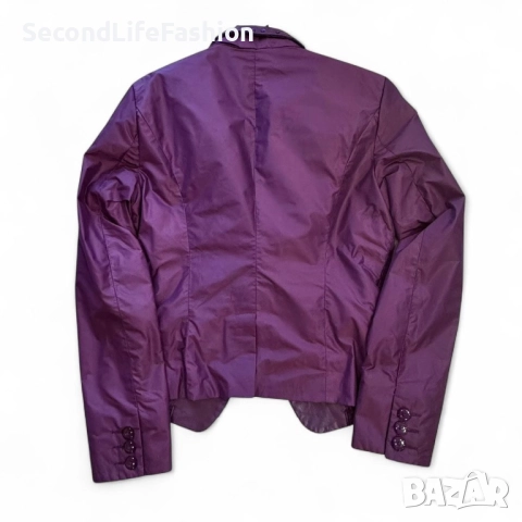 Дамско сако R.Rodhschild, елегантно, от кожа и полиестер, размер 38, UK 12, лилаво, снимка 8 - Сака - 52262234