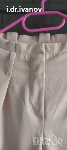 панталон с висока талия цвят пудра ONLY , снимка 3 - Панталони - 51638162