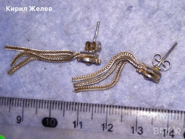 СТИЛНО РЕТРО ОРНАМЕНТИРАНИ АР НУВО СРЕБЪРНИ ОБЕЦИ СРЕБРО 925 МАЙСТОРСКА БИЖУТЕРСКА ИЗРАБОТКА 30782, снимка 11 - Обеци - 40552650