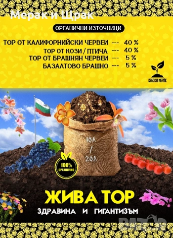 Натурални съставки за подхранване - БИО ТОР, снимка 3 - Тор и почвени смеси - 52578322
