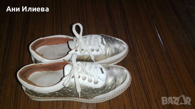 Златни/ златисти спортни обувки естествена кожа , снимка 5 - Дамски ежедневни обувки - 41598417