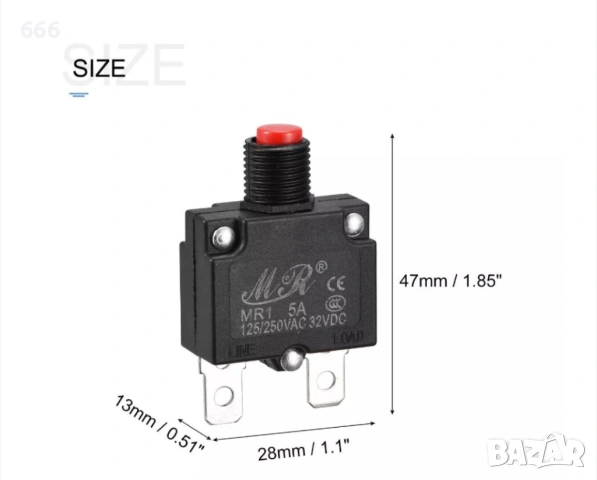 Комплект от 5 бр предпазители срещу претоварване на веригата на 5A, снимка 4 - Друга електроника - 53450940
