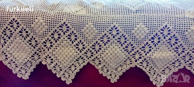 Ръчно плетено покривало за легло, снимка 2 - Покривки за легло - 41410841